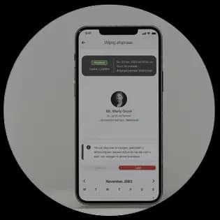 Mobiel scherm met afsprakenoverzicht en de optie om geplande juridische afspraken eenvoudig te verplaatsen of te wijzigen