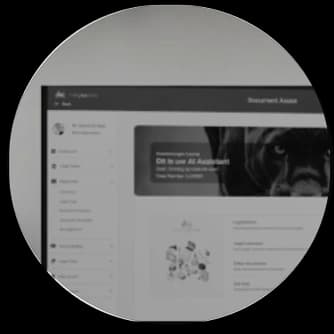 Dashboard met AI-analyse van de juridische zaak, inclusief winkansanalyse en aanbevelingen om de zaak te winnen