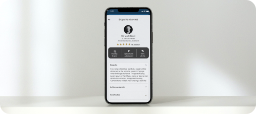 Scherm met overzicht van de CV’s van alle The Law Firm advocaten om de juiste juridische specialist te kiezen